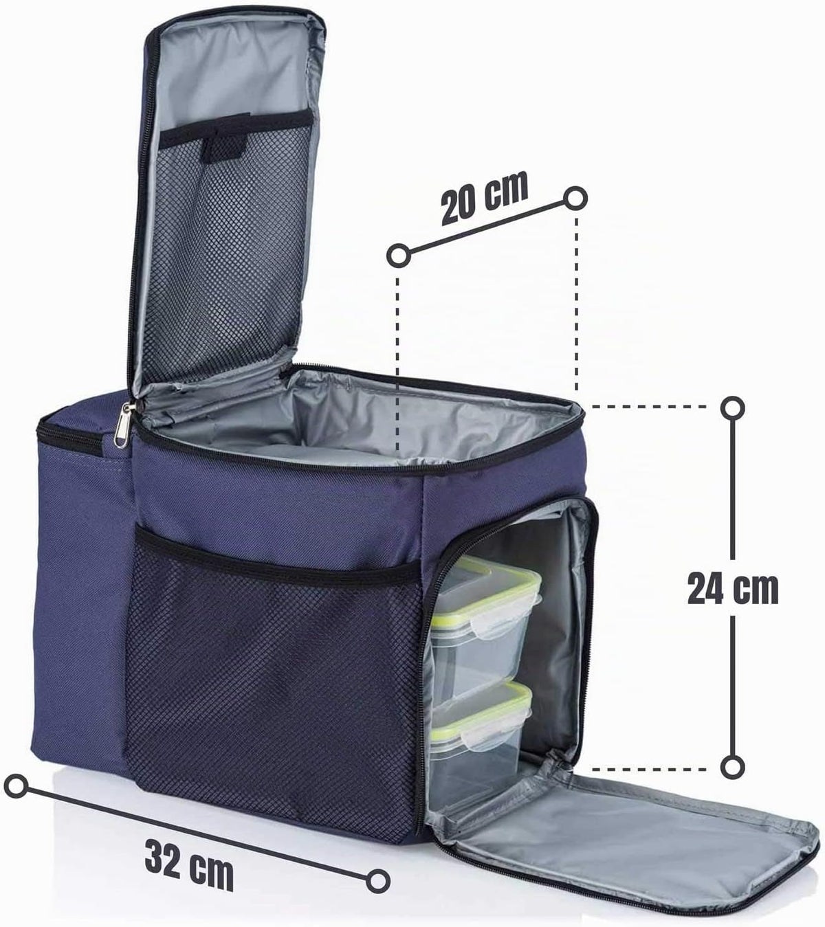 Dimono Kühltasche 15L Set inkl. 3 Frischhaltedosen #Farbe_Blau
