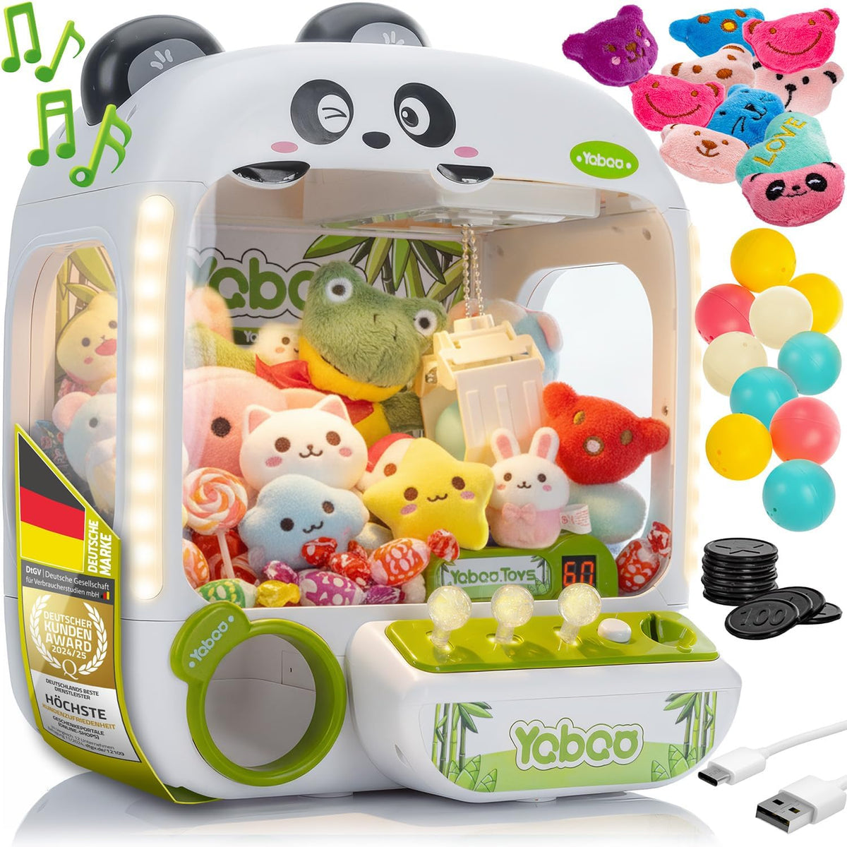 Deluxe Süßigkeiten Greifautomat - Candy Grabber Supreme #Variante_Panda