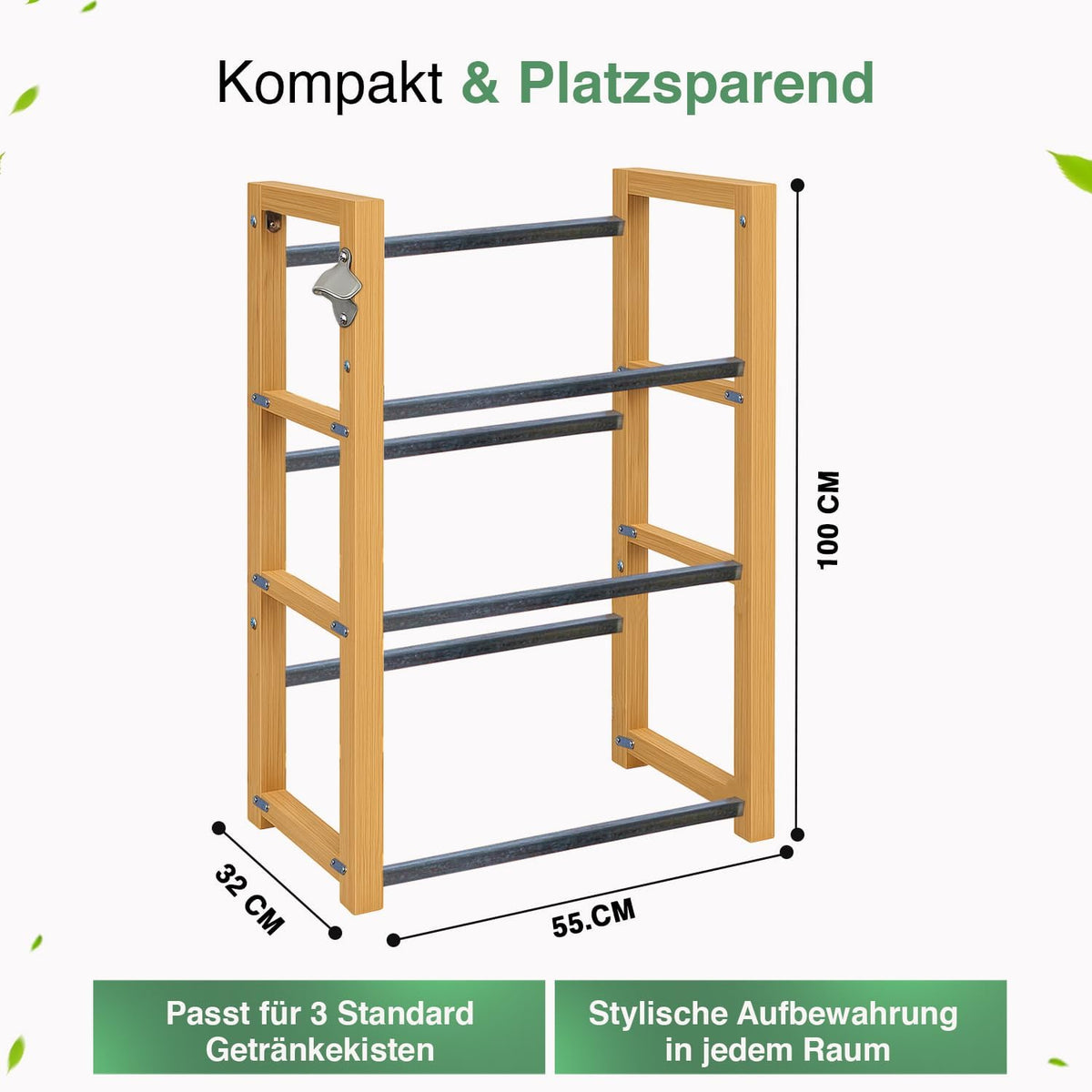 Bambus Getränkekistenregal #Variante_3 Kästen