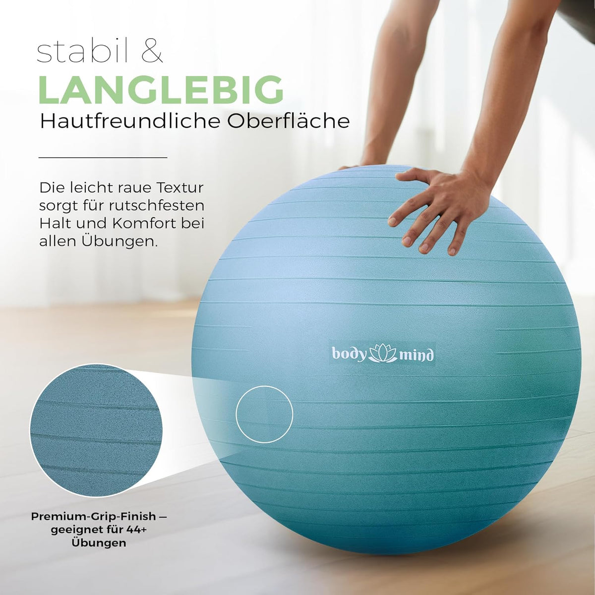 Body & Mind Gymnastikball Blau Detailbild #Farbe_Blau