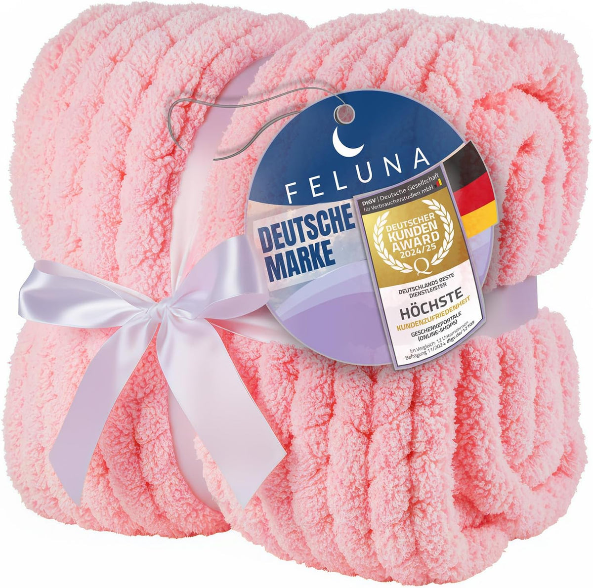Feluna Grobstrickdecke Pink #Farbe_Pink