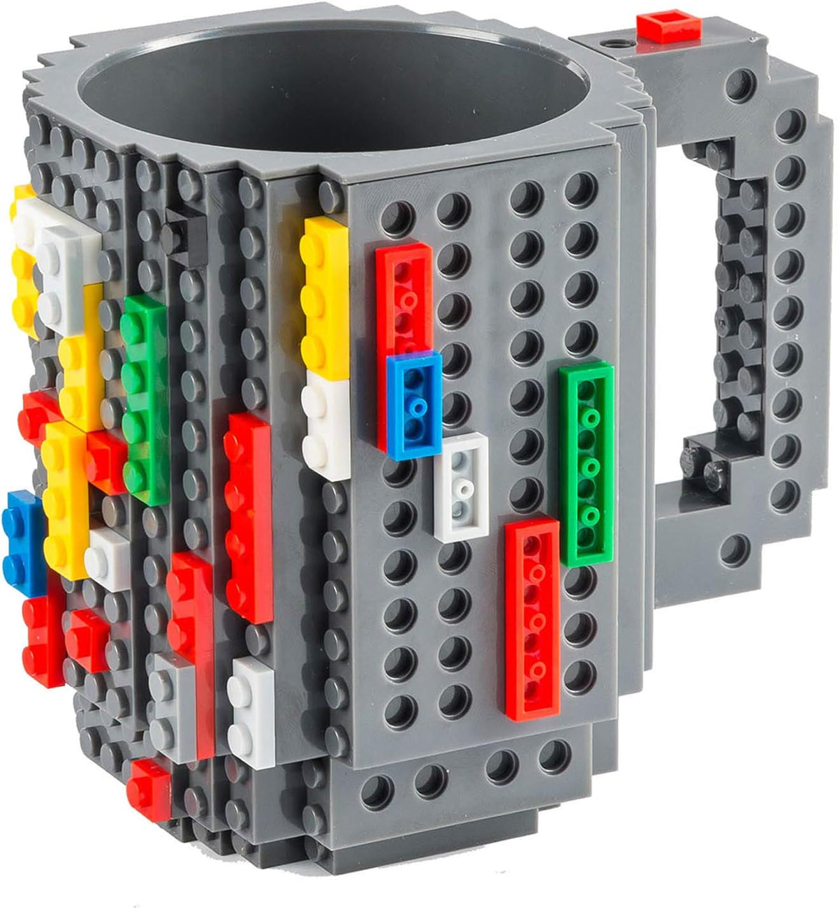Brick Mug - Bausteine-Kaffeetasse 350ml - Kompatibler DIY Becher #Farbe_Grau