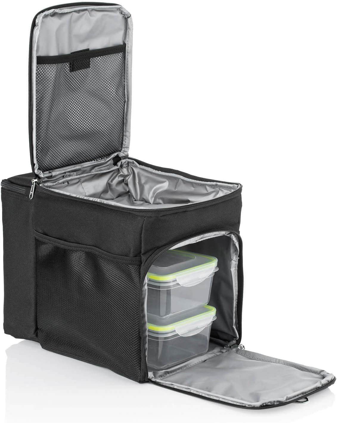 Dimono Kühltasche 15L Set inkl. 3 Frischhaltedosen #Farbe_Schwarz