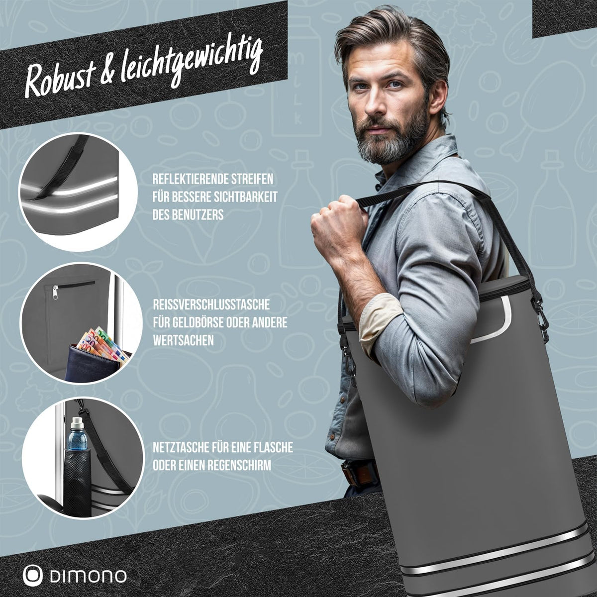 Dimono Einkaufstrolley – Grau #Farbe_Grau