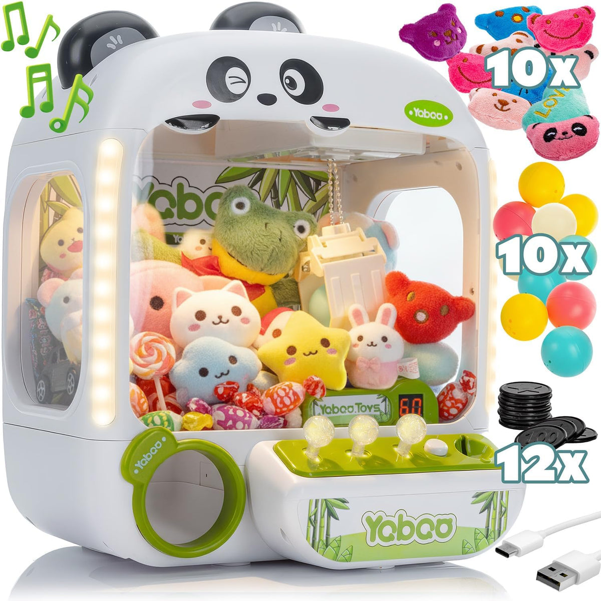 Deluxe Süßigkeiten Greifautomat - Candy Grabber Supreme #Variante_Panda