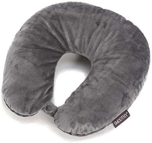 Smoothy Nackenkissen mit EPS-Perlen - Ergonomisches Reisekissen #Farbe_Grau