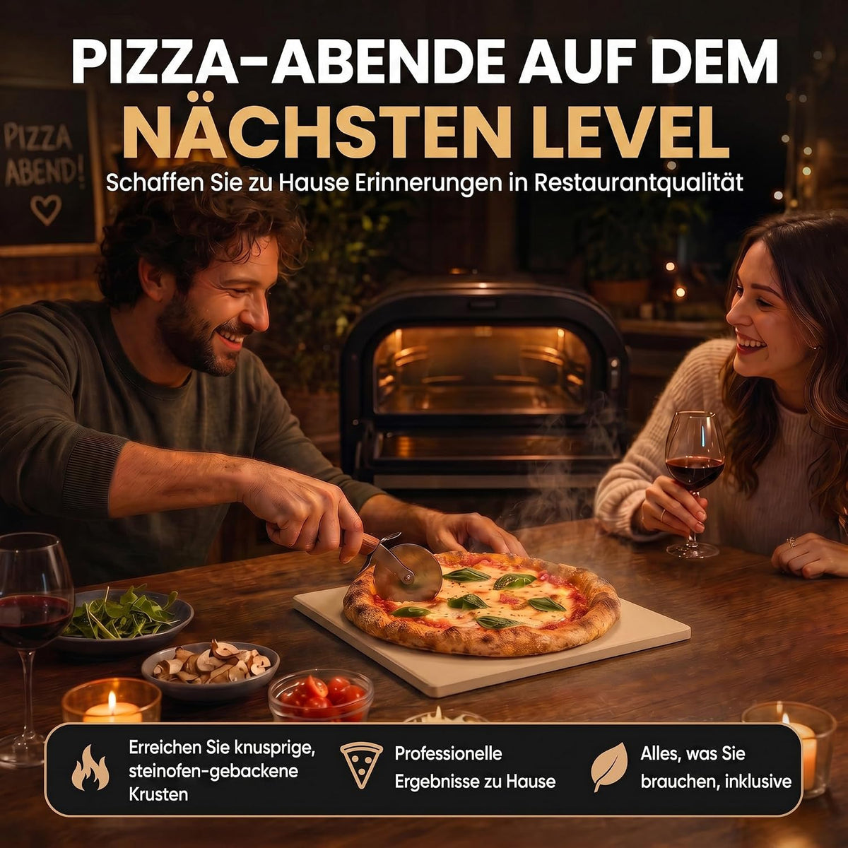 Pizzastein für Backofen & Gasgrill #Variante_Eckig