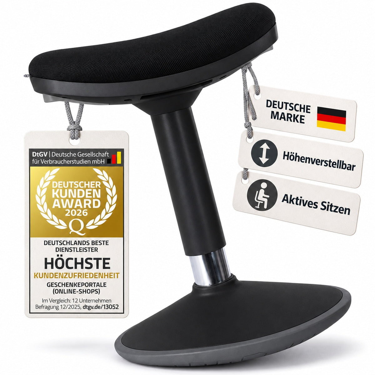 Stehhocker Schwarz Größe M – Hauptbild #Farbe_Schwarz