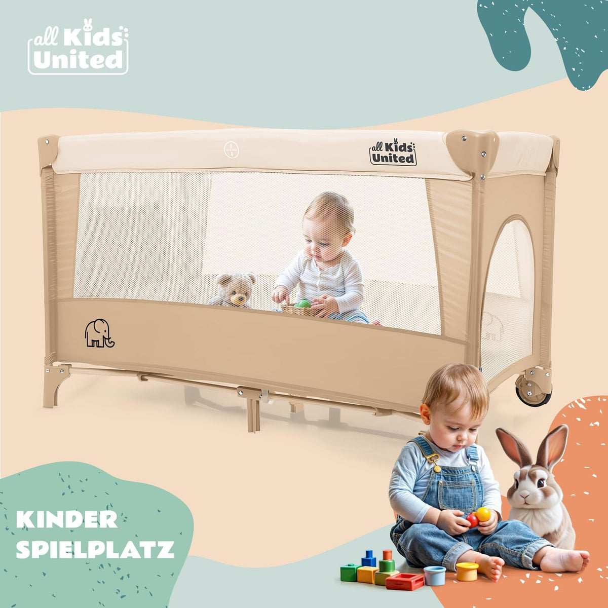 Baby-Reisebett Beige #Farbe_Beige