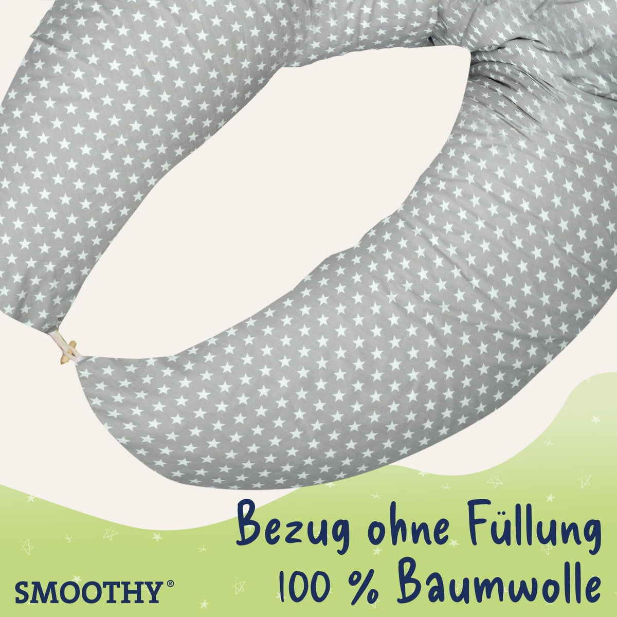 XXL Stillkissen & Schwangerschaftskissen für Seitenschläfer #Farbe_Grau
