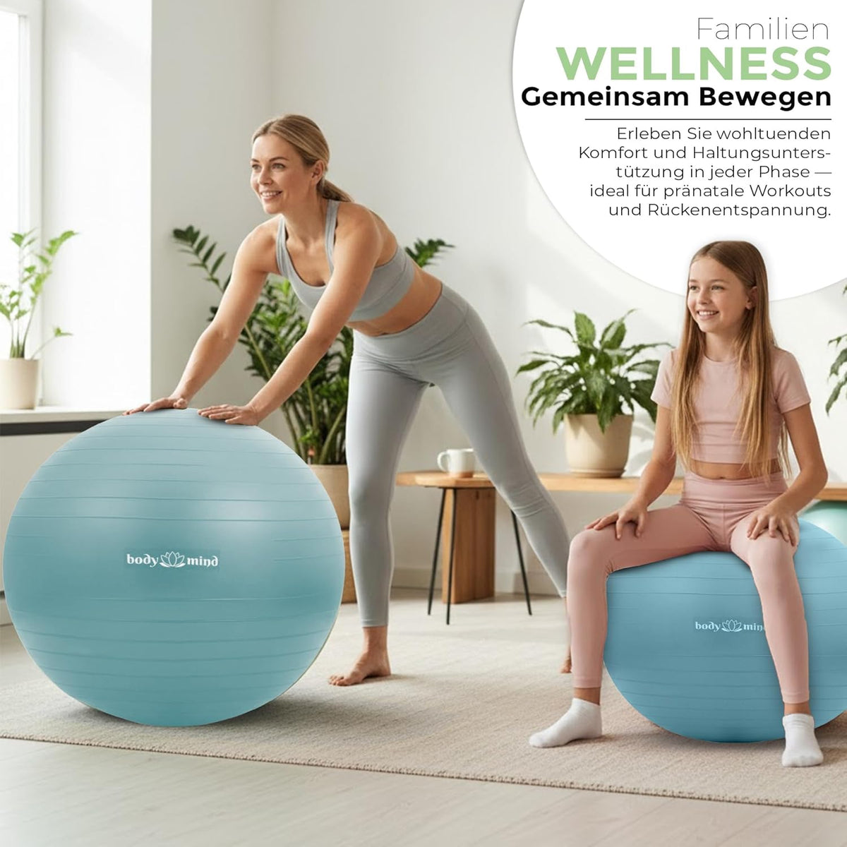 Body & Mind Gymnastikball Blau Detailbild #Farbe_Blau