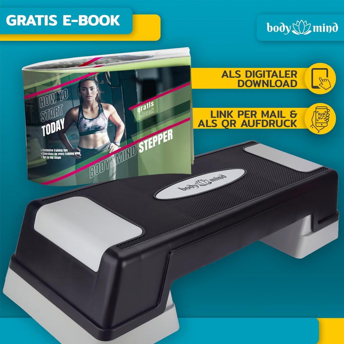 body & mind Aerobic Stepper – höhenverstellbar in 3 Ausführungen