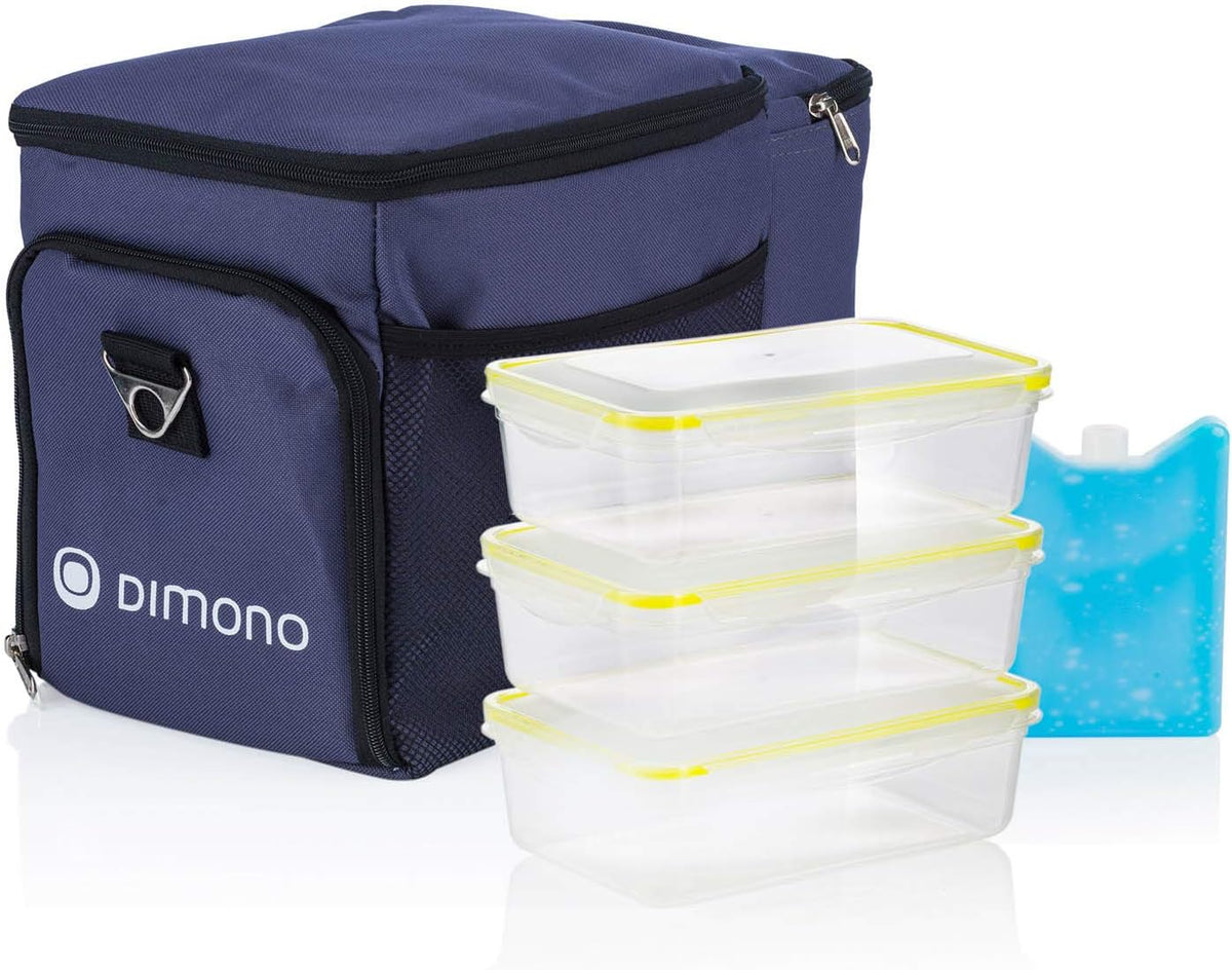 Dimono Kühltasche 15L Set inkl. 3 Frischhaltedosen #Farbe_Blau