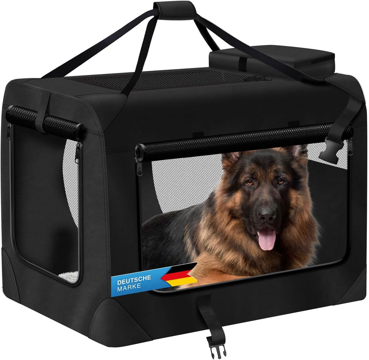 Faltbare Hundetransportbox - Stabile Reise-Hundebox für das Auto