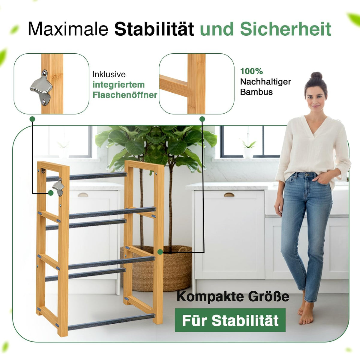 Bambus Getränkekistenregal #Variante_3 Kästen