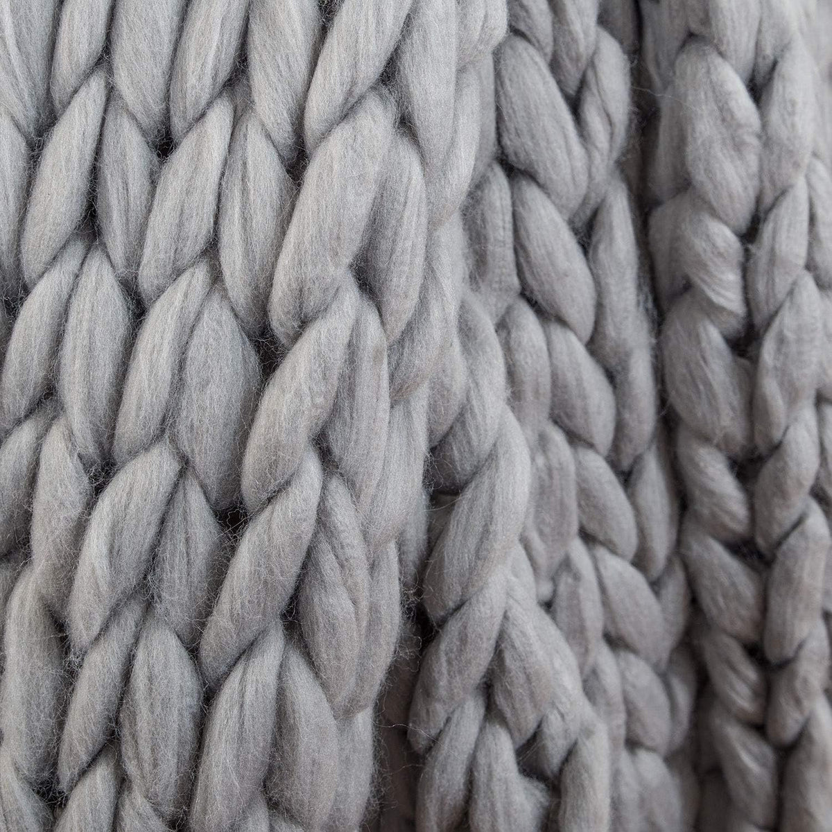 Grobstrickdecke 180 x 120 cm Grau #Farbe_Grau