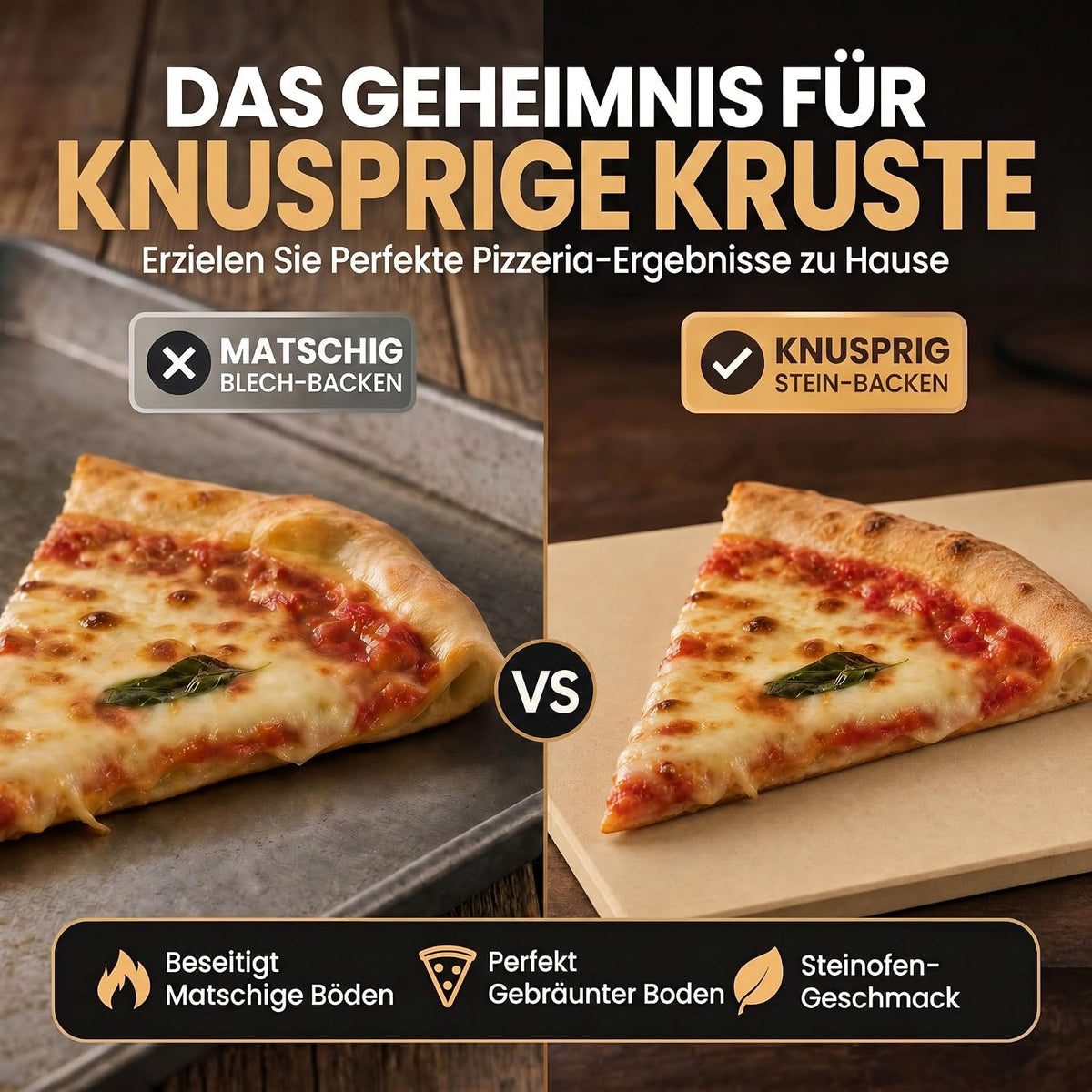 Pizzastein für Backofen & Gasgrill #Variante_Eckig