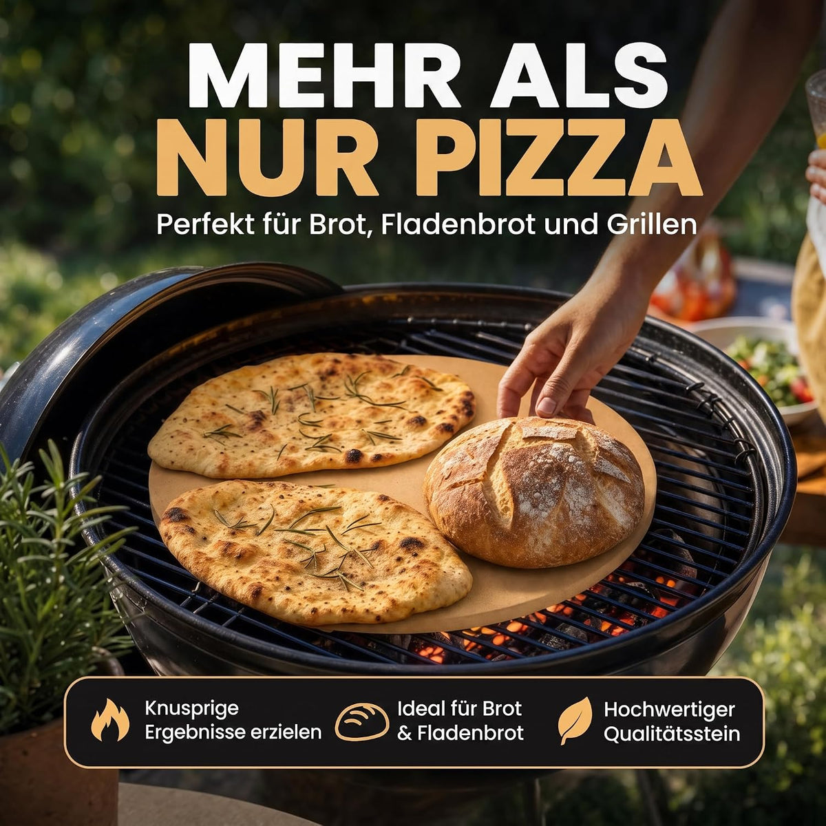 Pizzastein für Backofen & Gasgrill #Variante_Rund