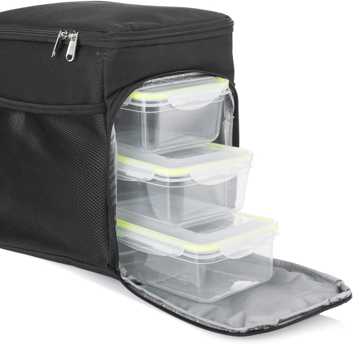 Dimono Kühltasche 15L Set inkl. 3 Frischhaltedosen #Farbe_Schwarz