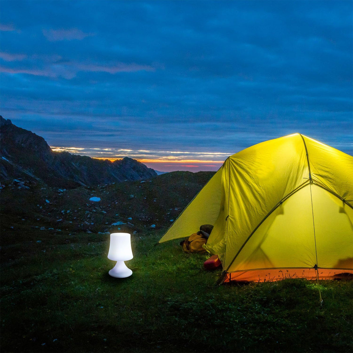 LED Outdoor Lampe mit Akku - Wasserfeste Tisch- & Hängeleuchte #Variante_Tischlampe