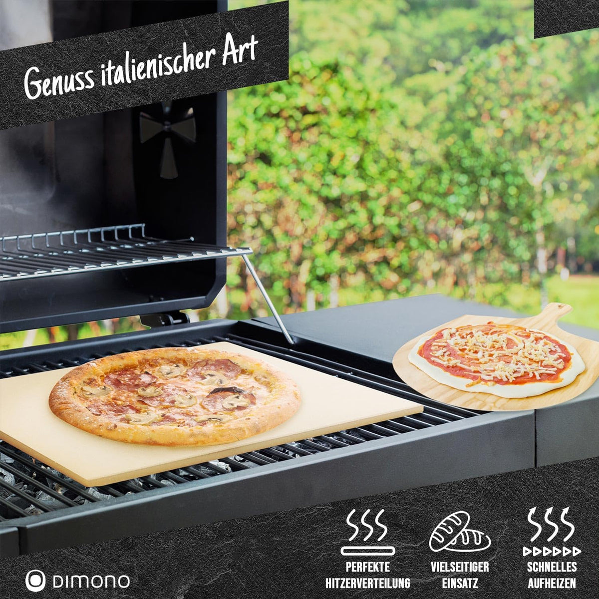 Pizzastein für Backofen & Gasgrill #Variante_Premium Set