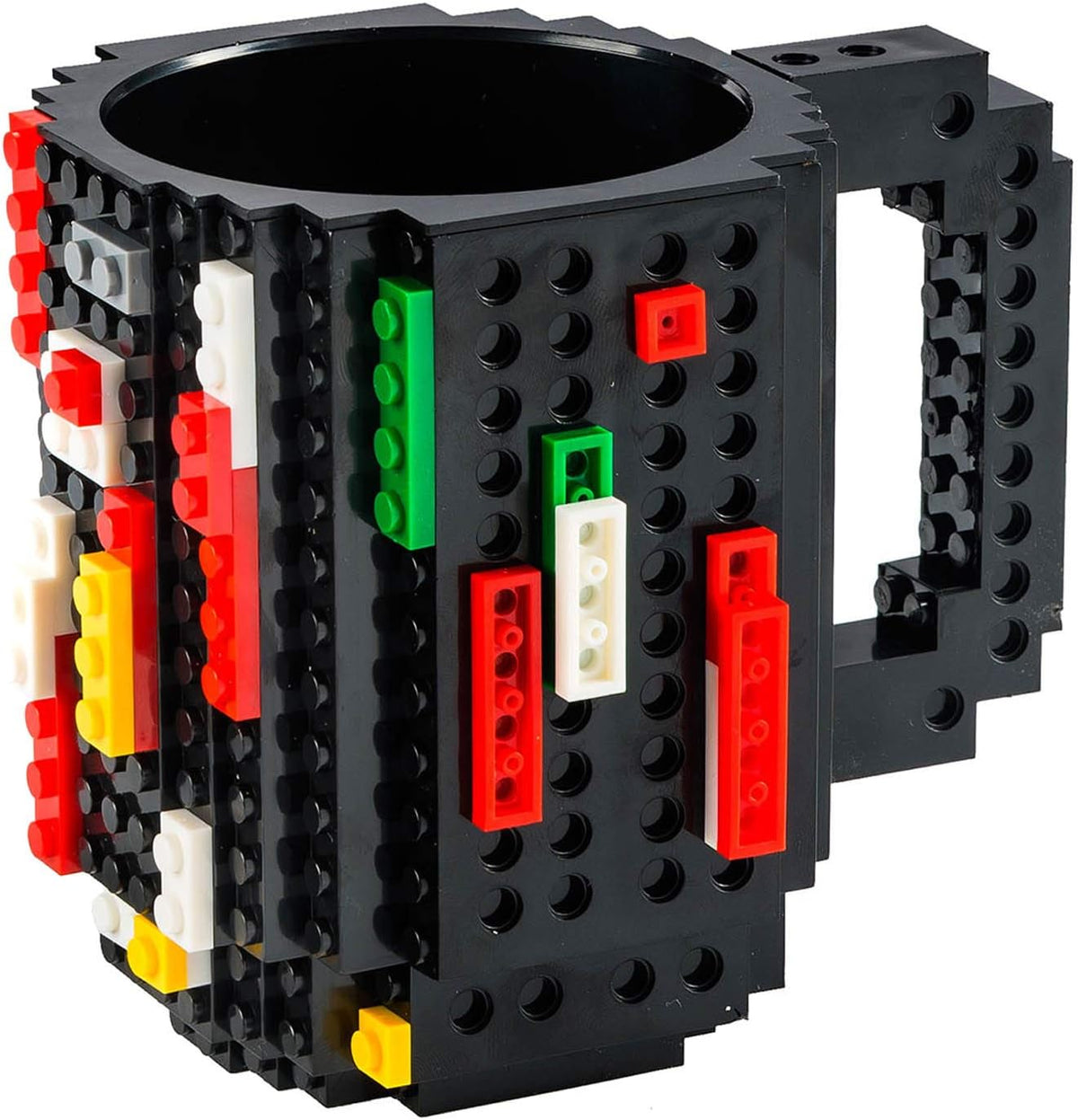 Brick Mug - Bausteine-Kaffeetasse 350ml - Kompatibler DIY Becher #Farbe_Schwarz