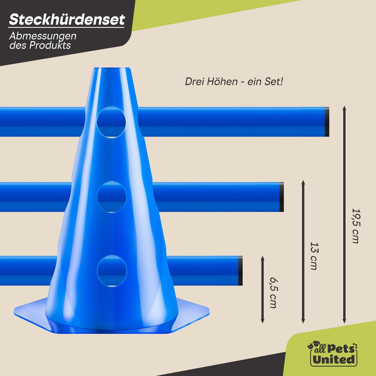 Agility-Hürden Set für Hunde & Pferde – Höhenverstellbar & Wetterfest #Anzahl_2