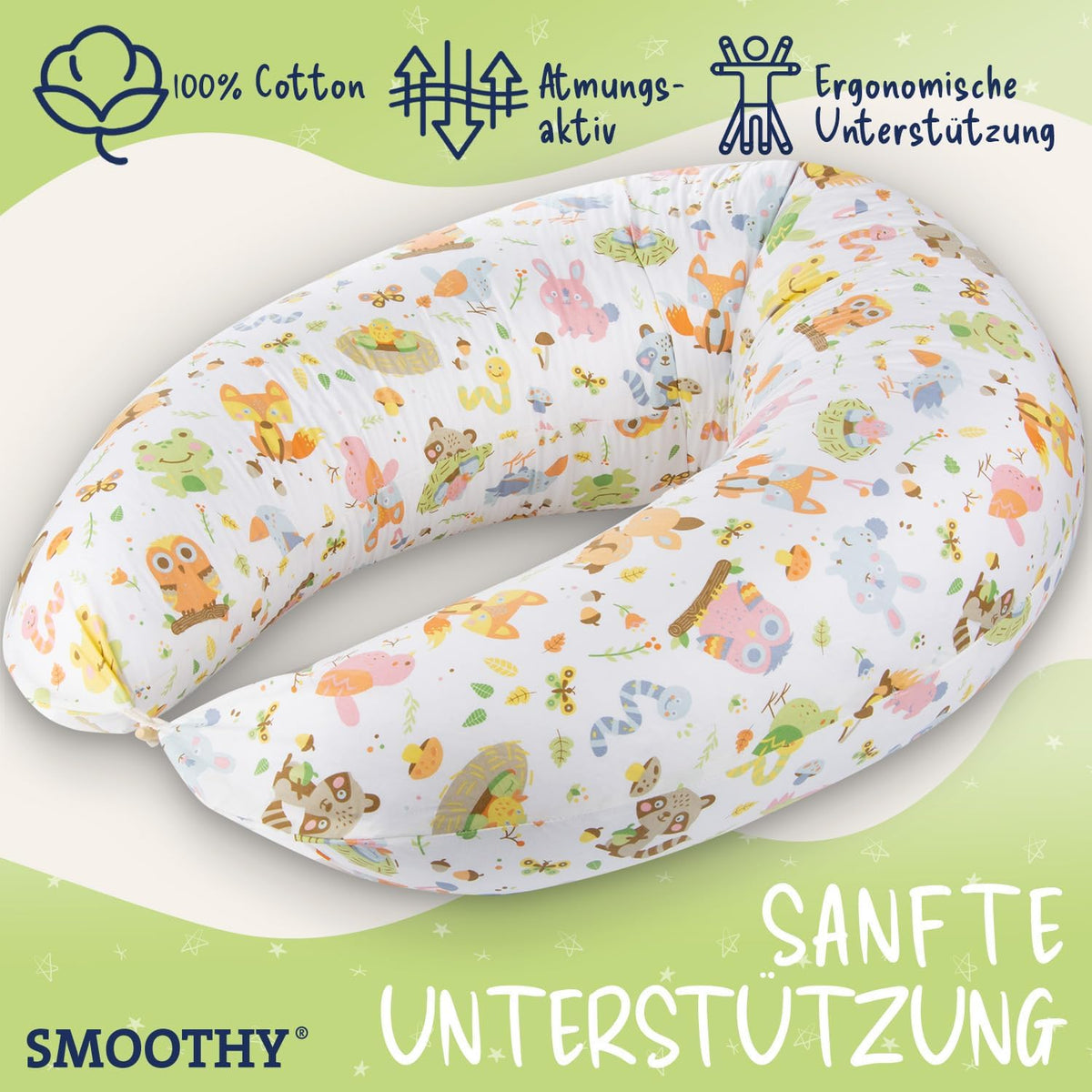 XXL Stillkissen & Schwangerschaftskissen für Seitenschläfer #Farbe_Bunt