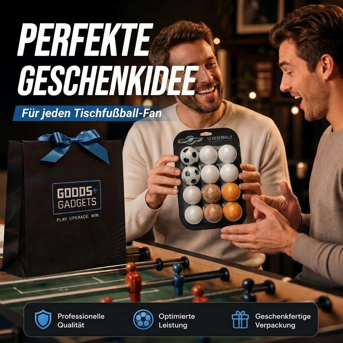 12er Set Profi Kickerbälle - 35mm Tischfußball-Bälle für Kickertische #Anzahl_12