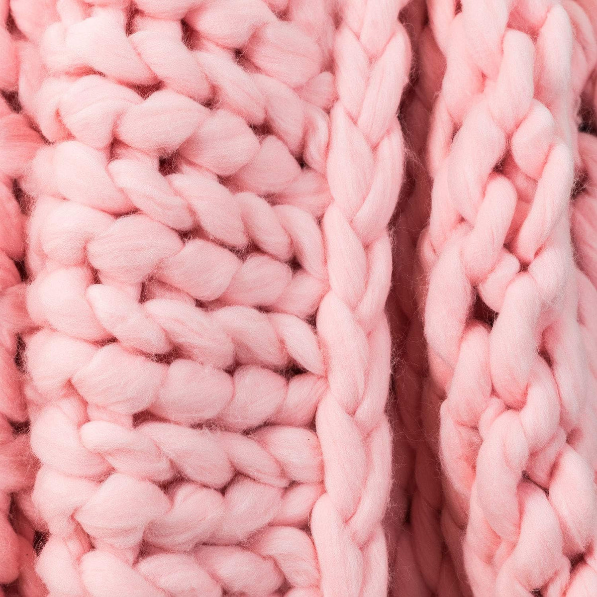 Grobstrickdecke 180 x 120 cm Rosa #Farbe_Rosa