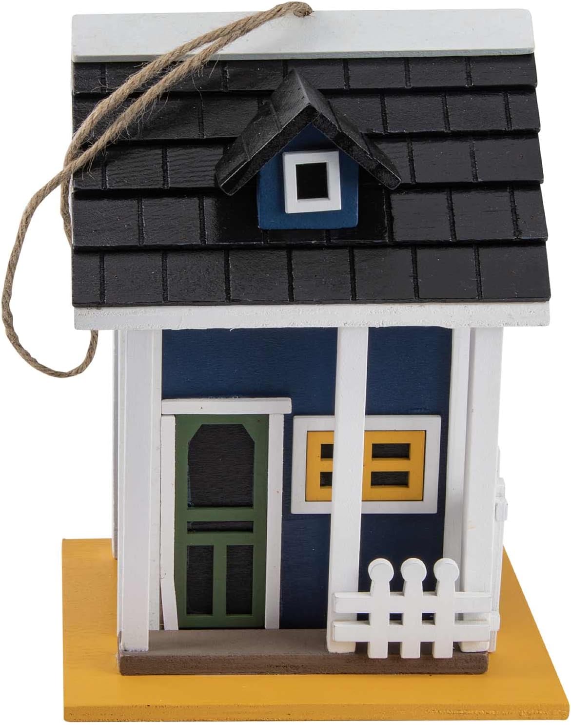 Luxus Vogelhaus im Landhaus-Stil - Fertig montiertes Futterhaus #Variante_Nisthaus (Schwarz/Blau)