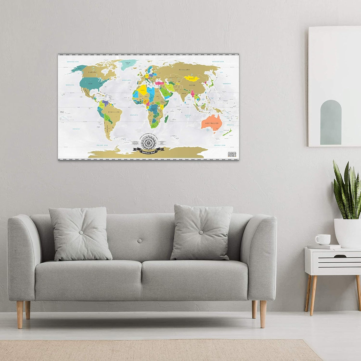 Rubbel-Weltkarte Gold Detailbild #Farbe_Gold