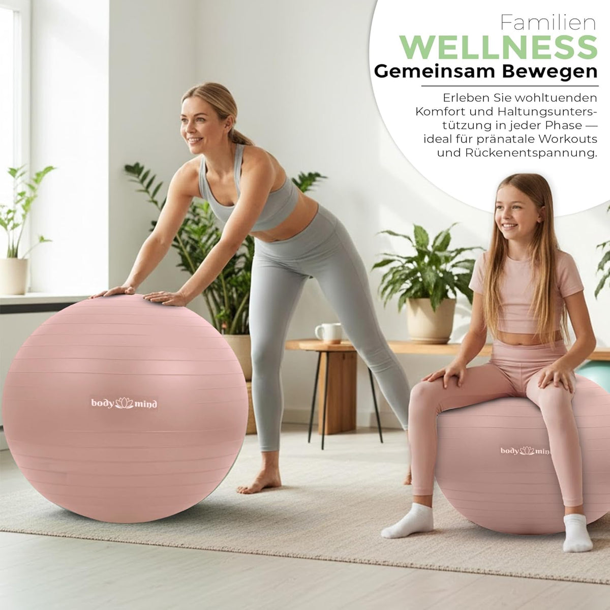 Body & Mind Gymnastikball Rose Detailbild #Farbe_Rose