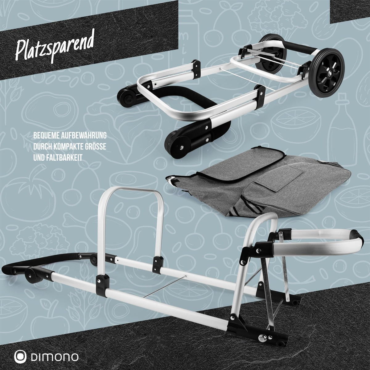 Dimono Einkaufstrolley – Grau #Farbe_Grau