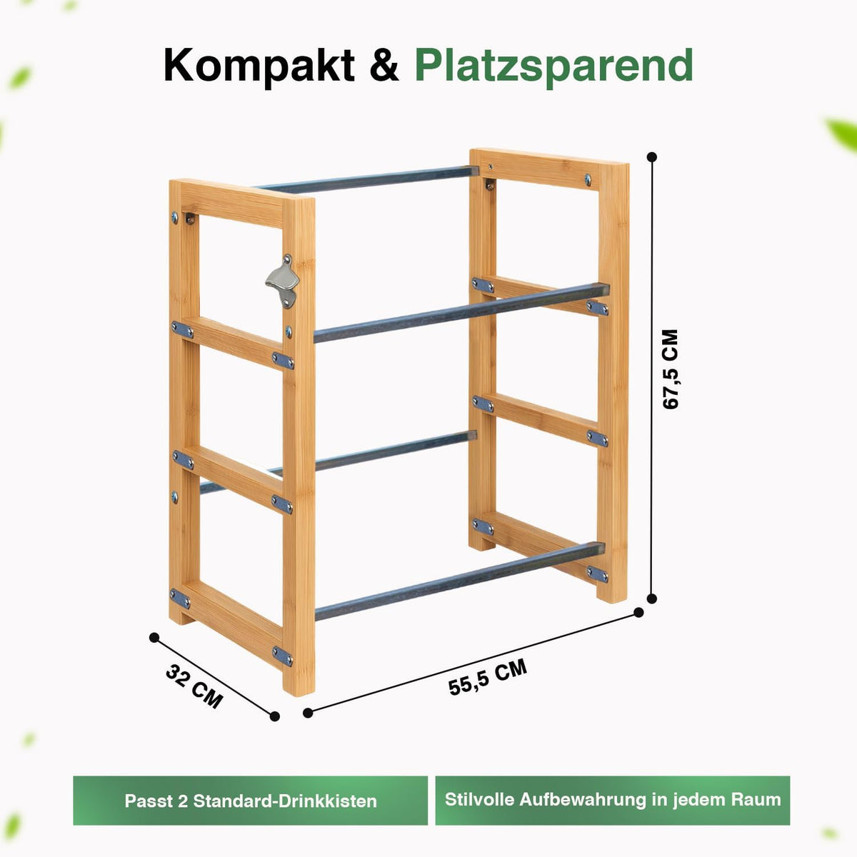 Bambus Getränkekistenregal #Variante_2 Kästen