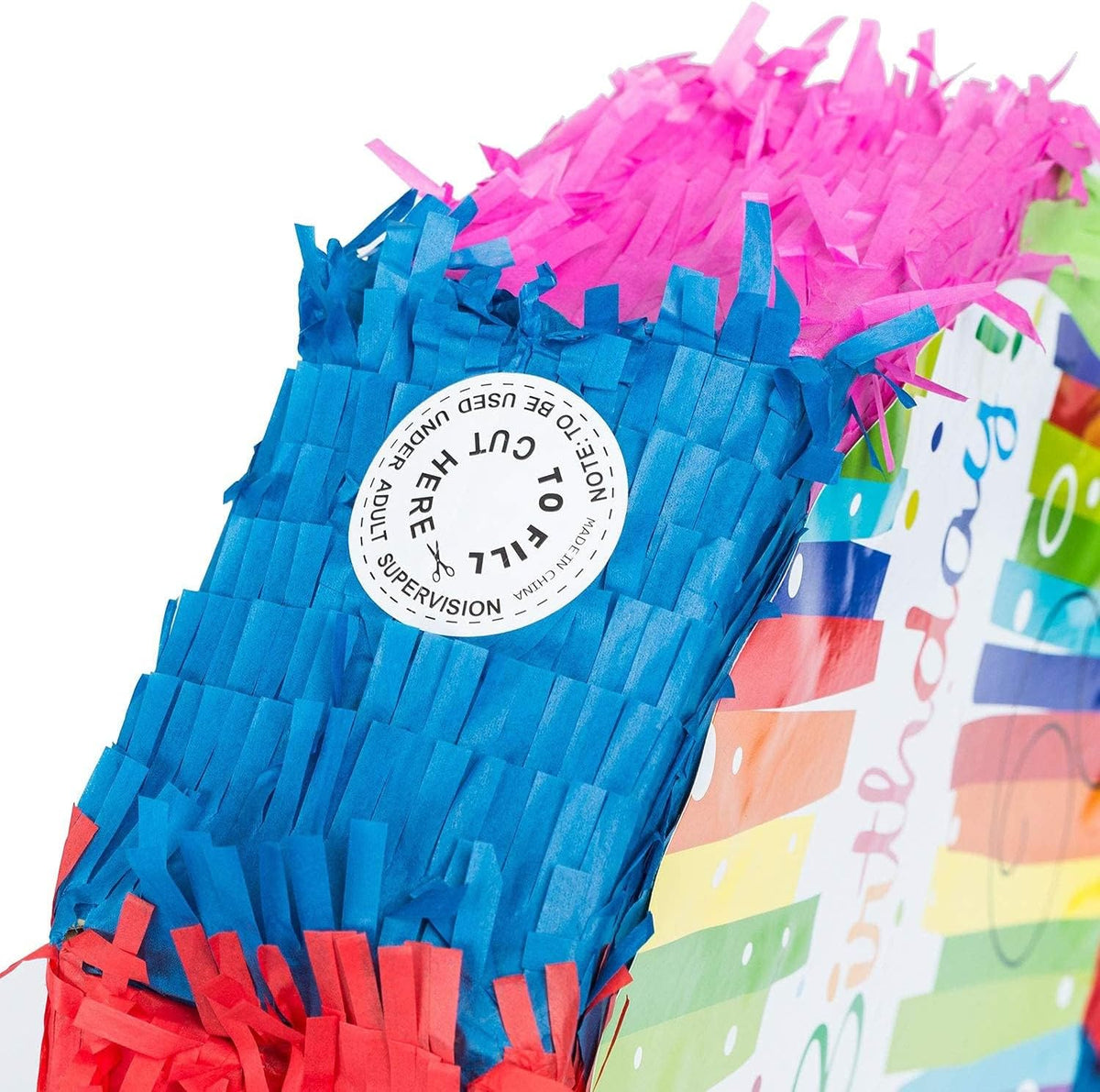 Piñata Set für Kindergeburtstag mit Stab & Augenmaske – Bunter Spaß