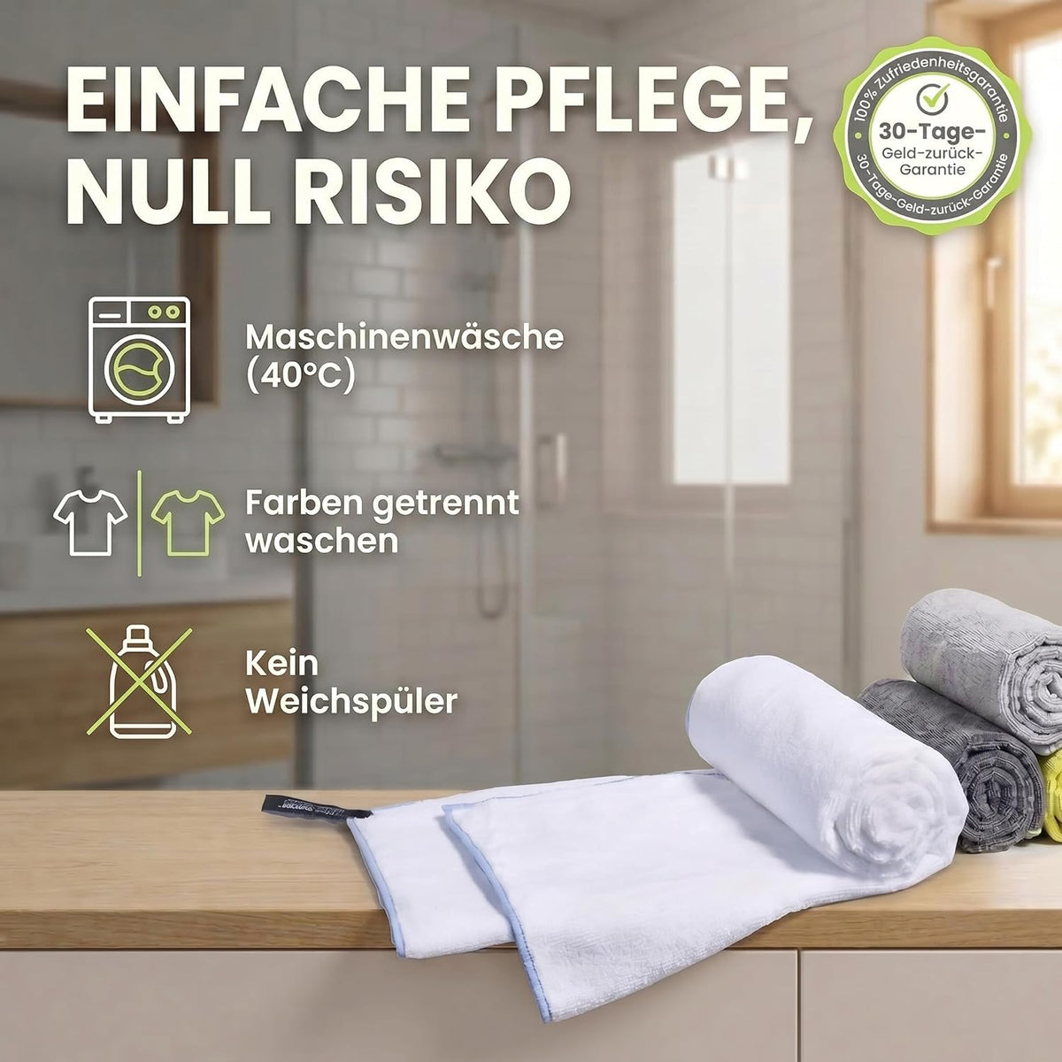 Mikrofaser Reisehandtuch 80x40 cm - Schnelltrocknend & Kompakt