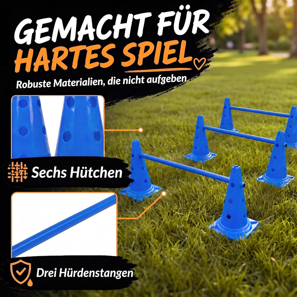 Hunde Agility Tunnel Set 500 cm - Spieltunnel mit Hürden #Variante_Kompakt