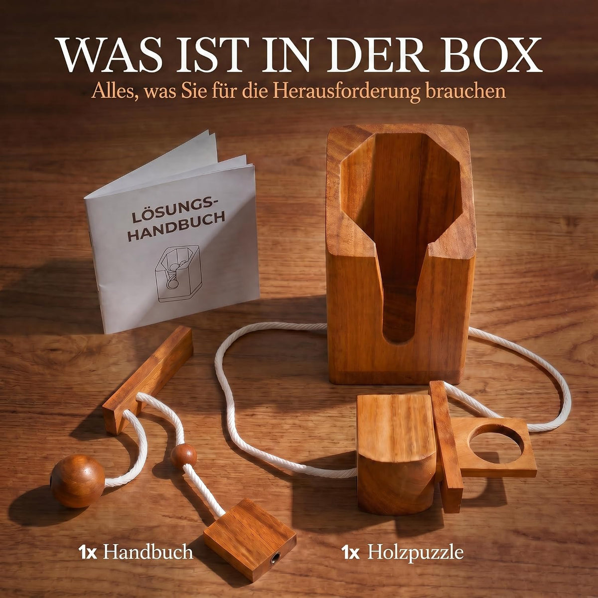 Flaschenpuzzle Holz - Flaschen-Tresor Geduldsspiel Geschenkk
