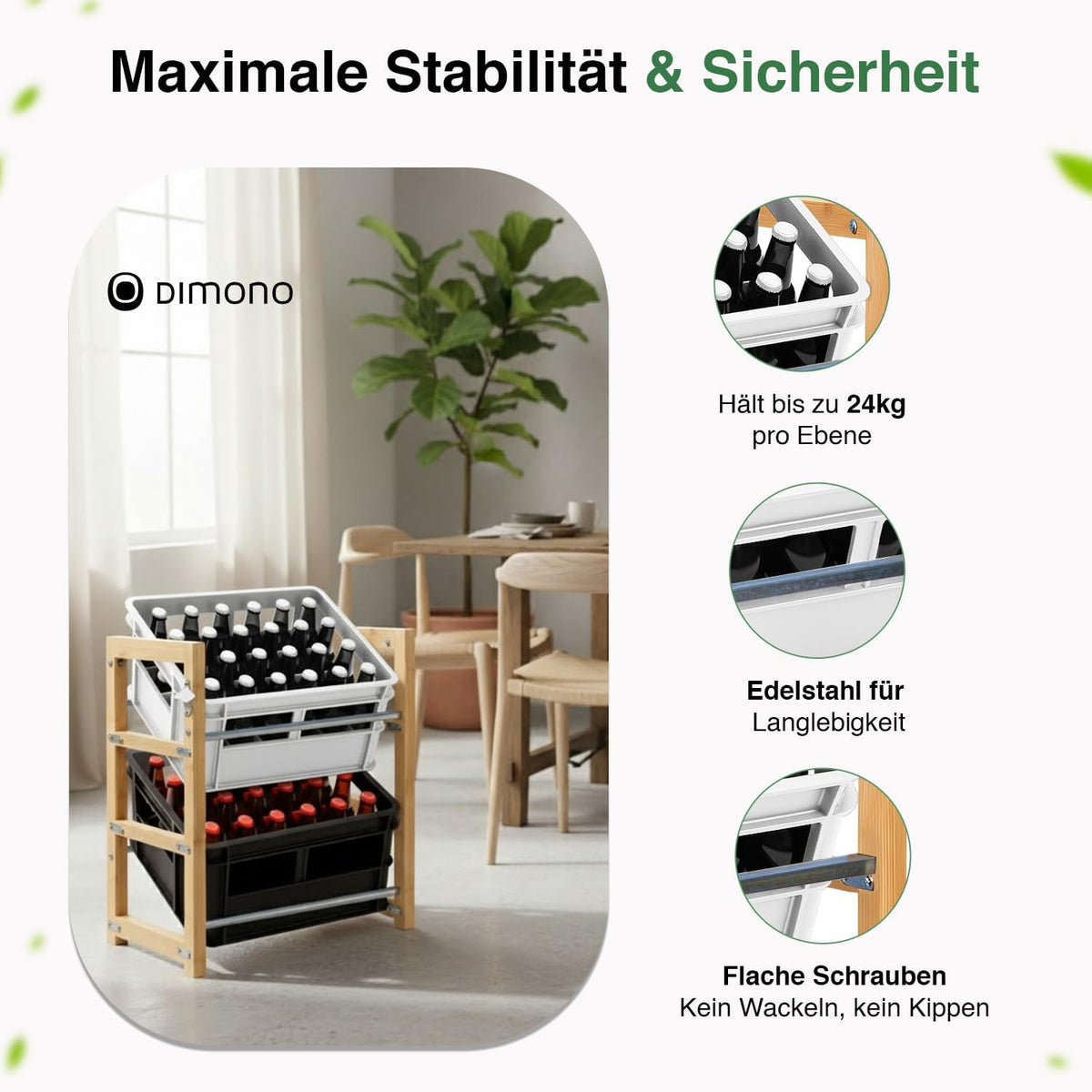 Bambus Getränkekistenregal #Variante_2 Kästen