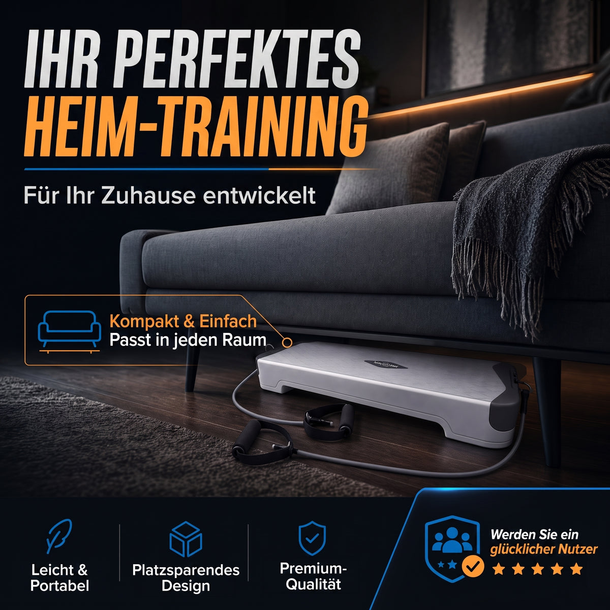 body & mind Aerobic Stepper – höhenverstellbar in 3 Ausführungen