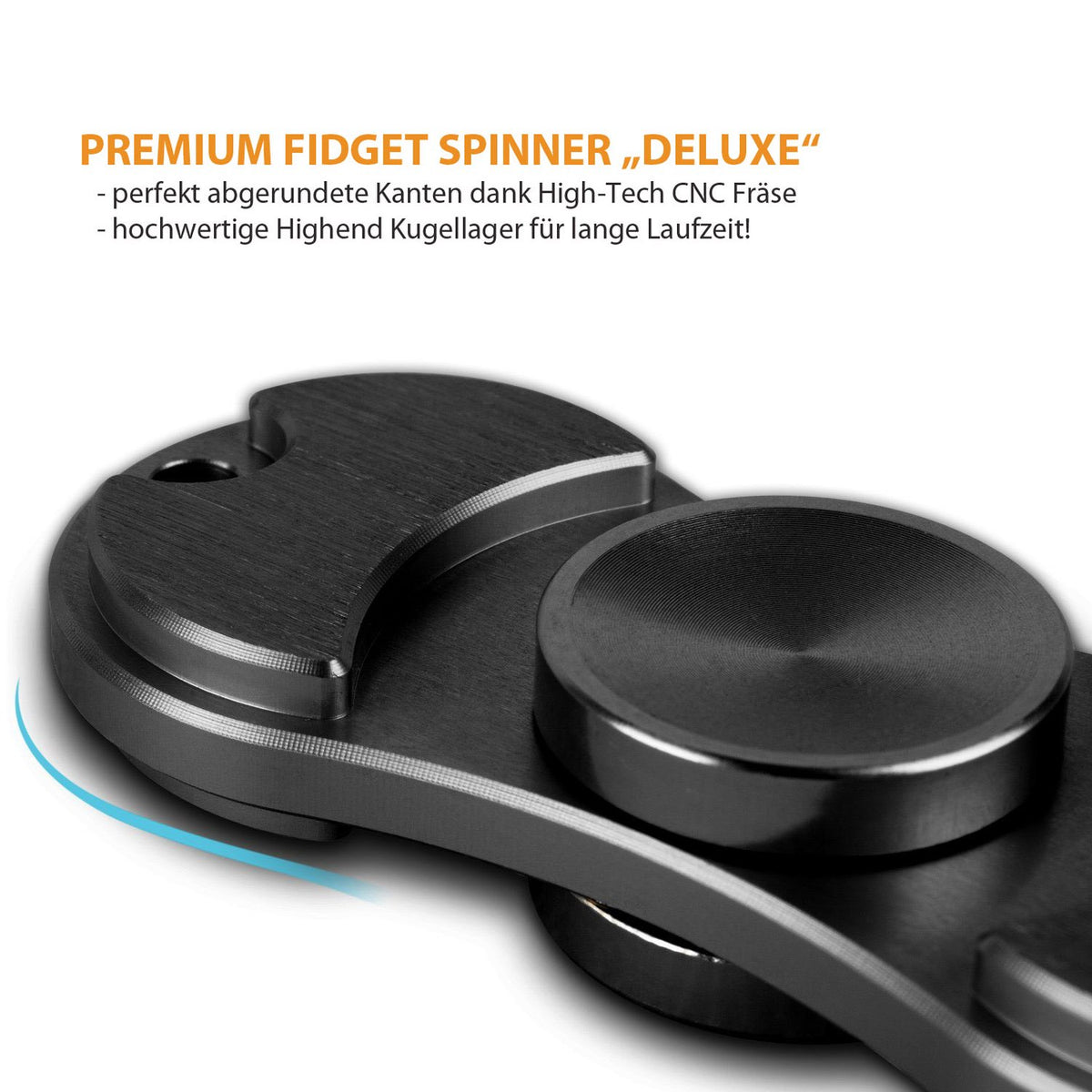 Luxus Fidget Spinner – Schwarz #Farbe_Schwarz