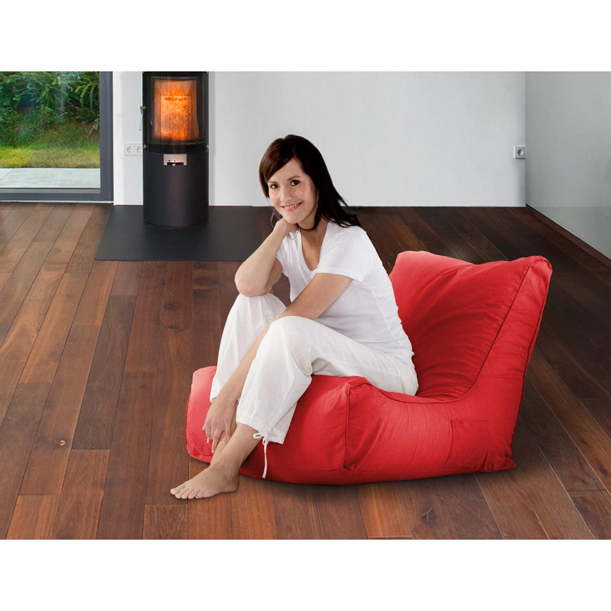 Smoothy-Sitzkissen-Lounge-Chair-Rot