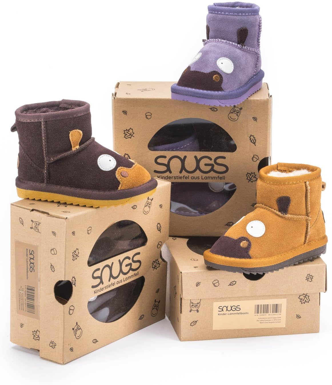 Snugs Kinder Lammfellstiefel – Warme Winterstiefel aus Rauleder #Farbe_NichtImShop