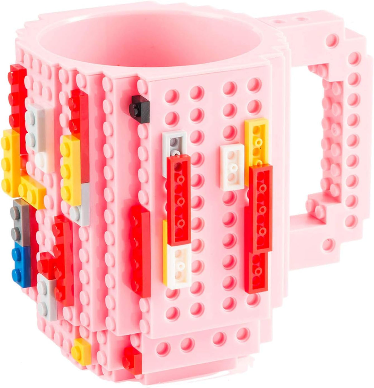Brick Mug - Bausteine-Kaffeetasse 350ml - Kompatibler DIY Becher #Farbe_Pink