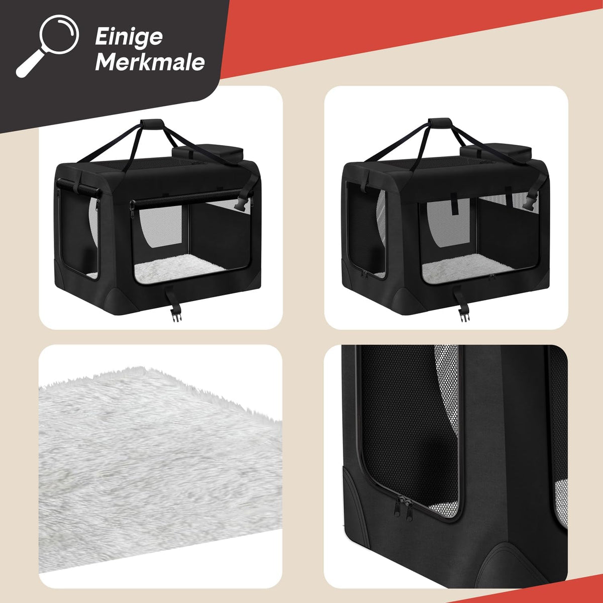 Hundetransportbox Hundebox faltbar fürs Auto - Hunde Box