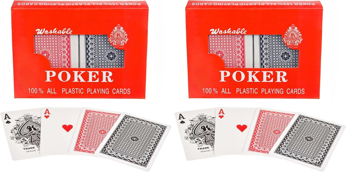Profi-Pokerkarten 2er Set – 100% Plastik & Wasserfest – PT06