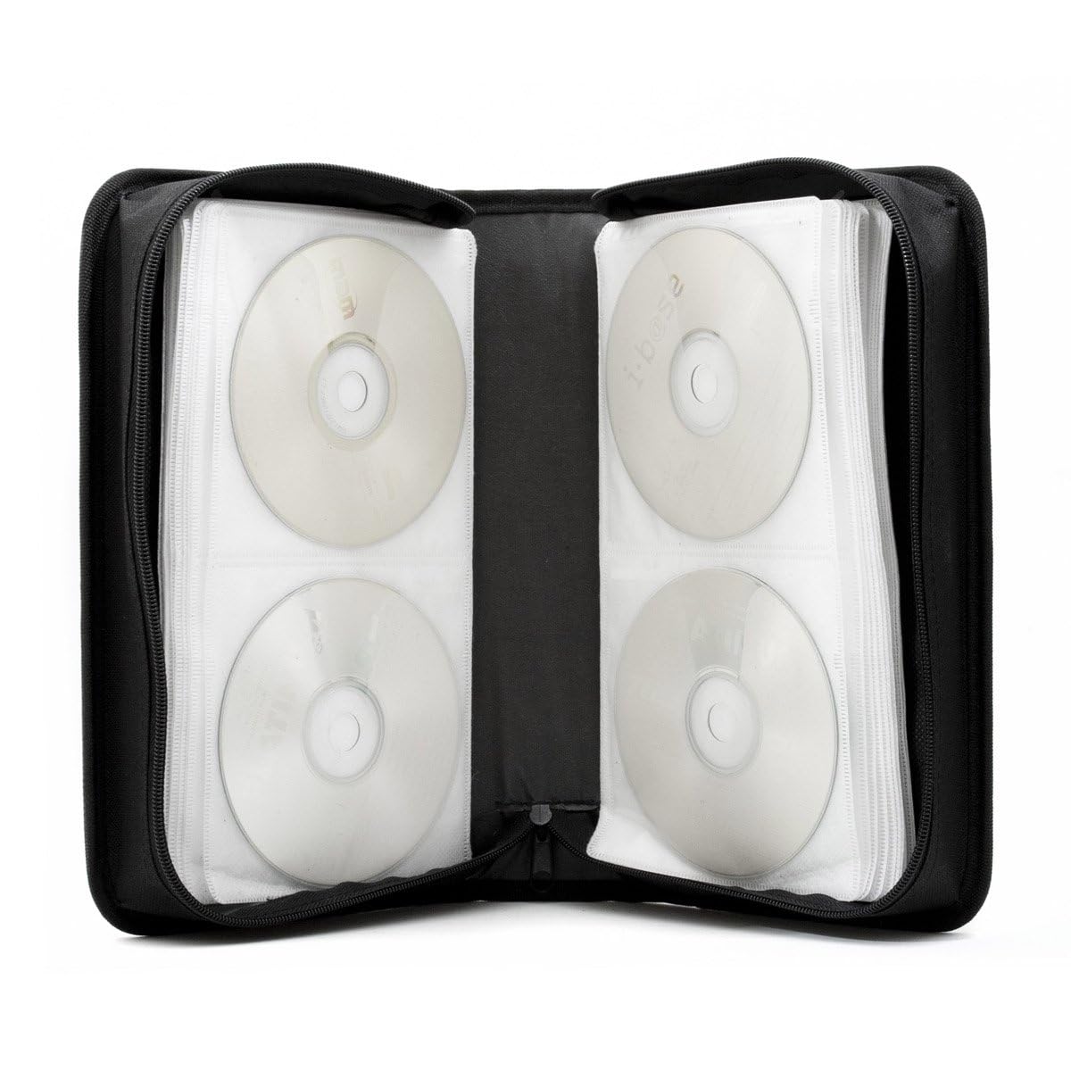 CD-Tasche für 40 CDs & DVDs - Robuster Disc-Organizer mit Reißverschluss – Hauptbild