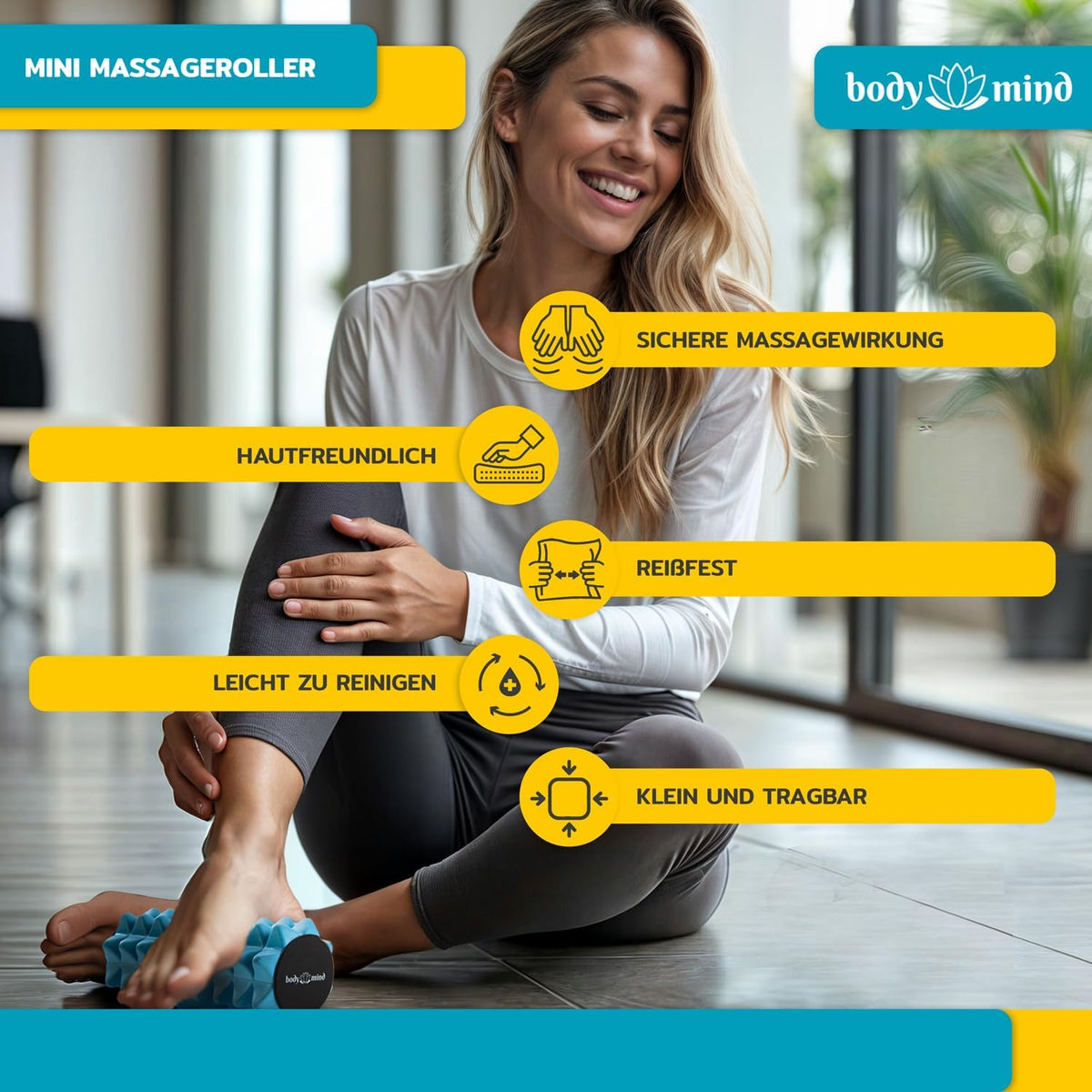Body & Mind Mini-Faszienrolle – Blau #Farbe_Blau