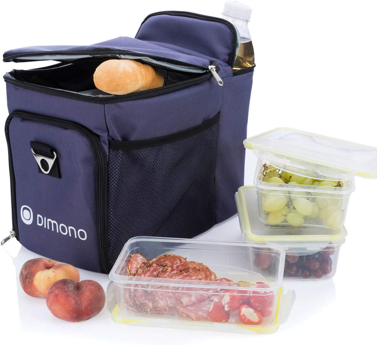 Dimono Kühltasche 15L Set inkl. 3 Frischhaltedosen #Farbe_Blau